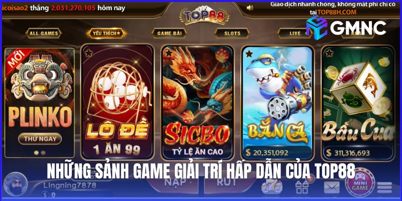 Những sảnh game giải trí hấp dẫn mà người chơi không nên bỏ qua